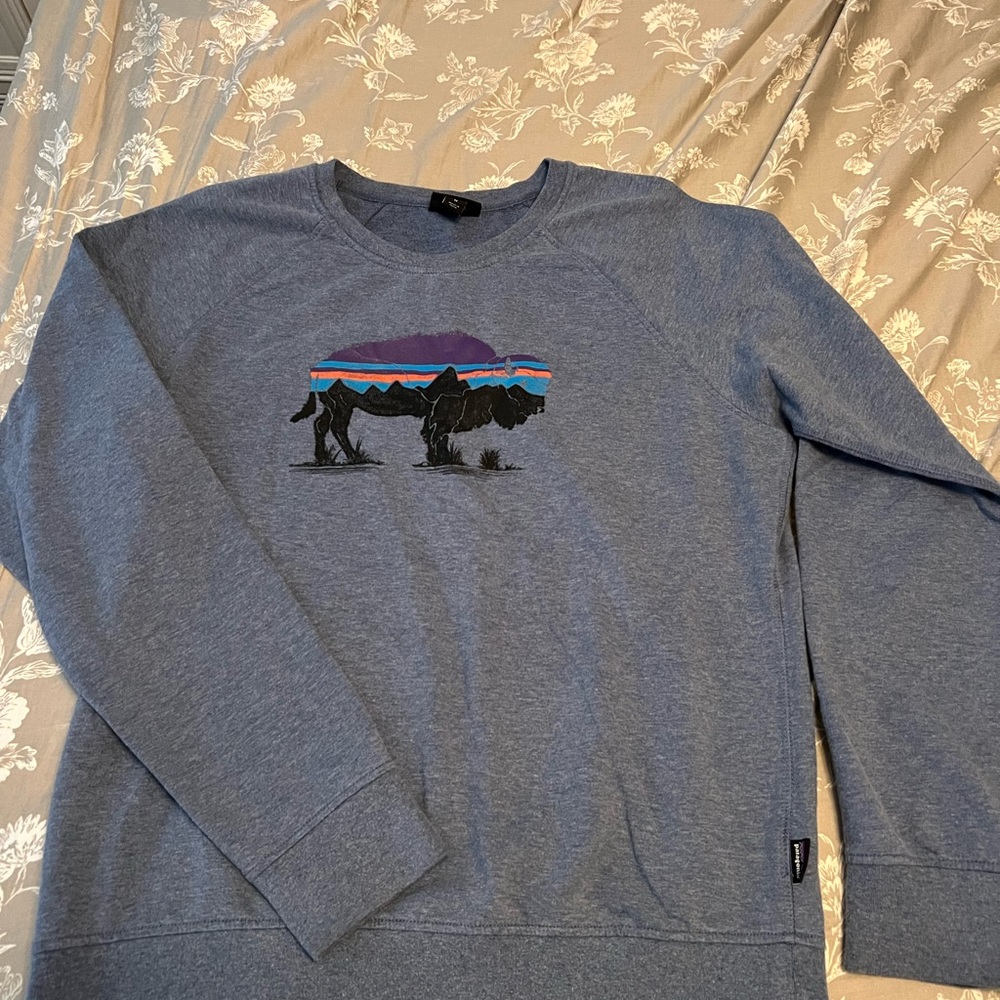 Patagonia Blue Buffalo Graphic Crewneck Sweater